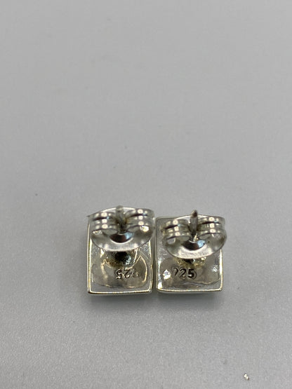 Aretes de Plata con Ópalo de Fuego Azul — Taxco 925 — foto 5
