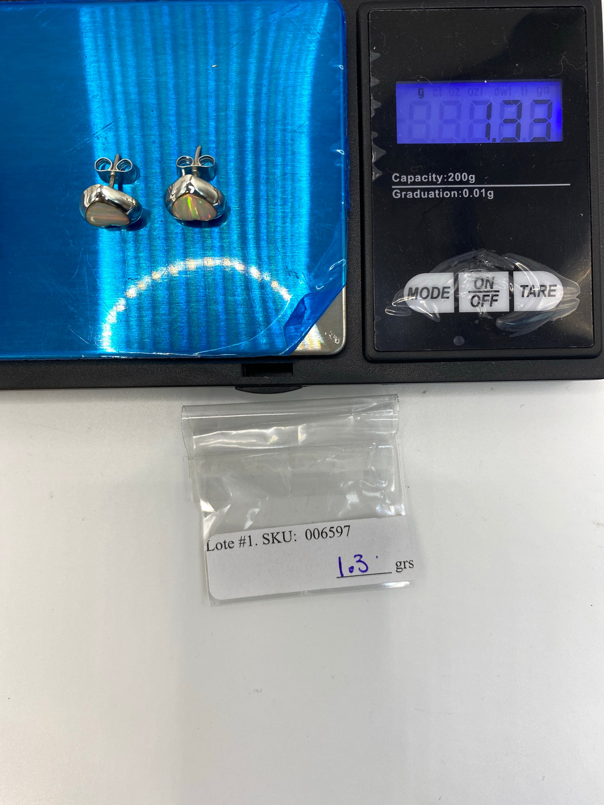 Aretes de Plata Ópalo de Fuego — Taxco 925 — foto 6