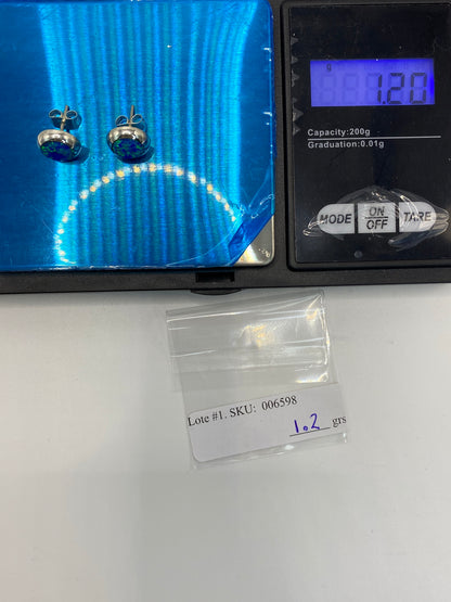 Aretes de Plata con Opalo de Fuego — Taxco 925 — foto 6