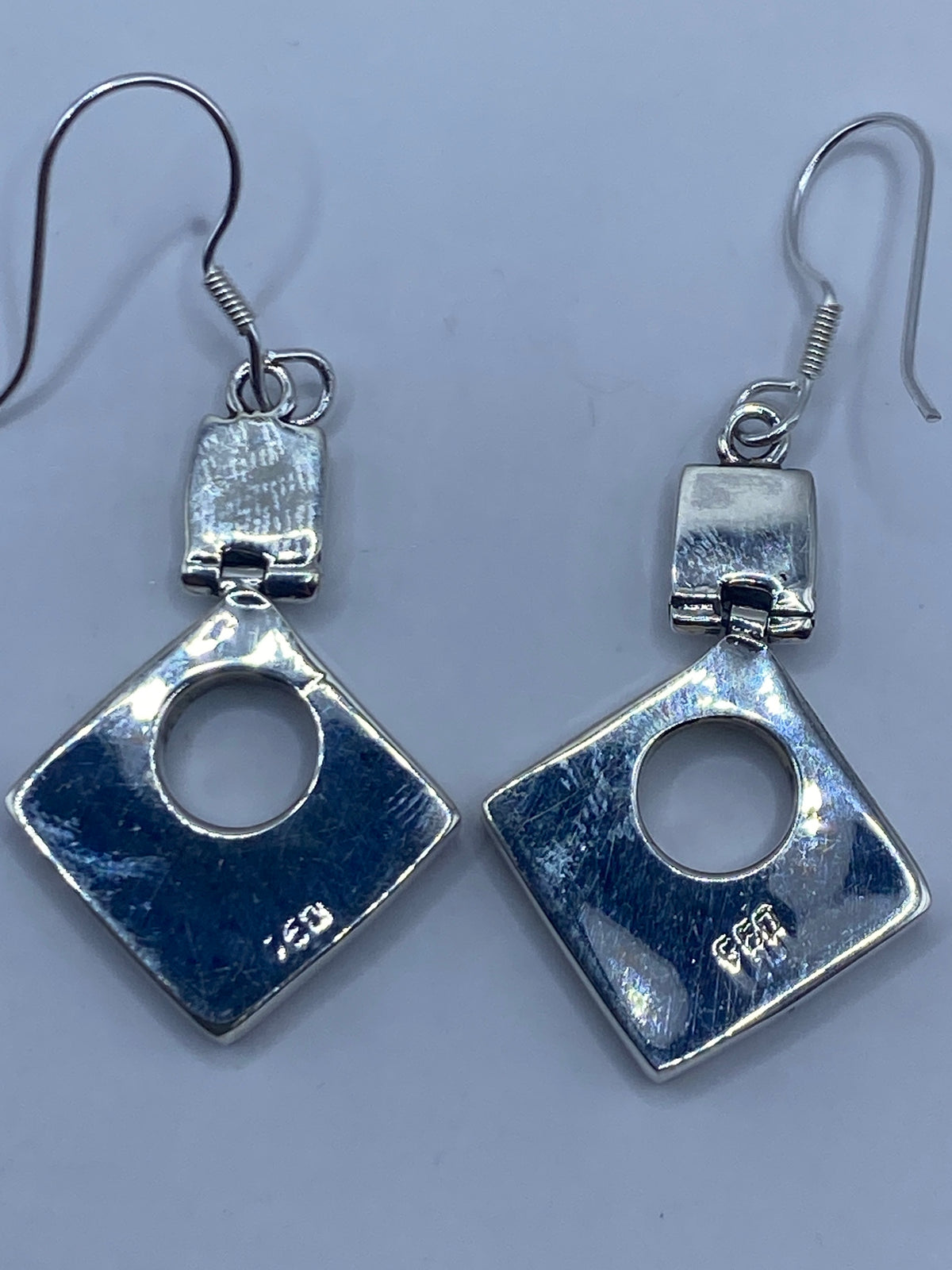 Aretes Plata 950 Ópalo de Fuego Geométricos — foto 5