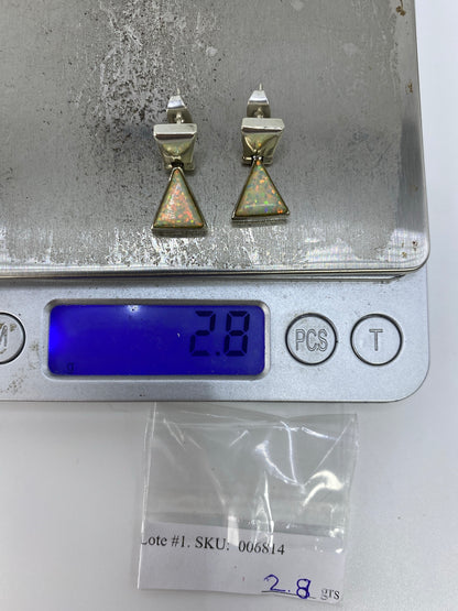 Aretes de Plata 950 con Ópalo de Fuego — Taxco — foto 6