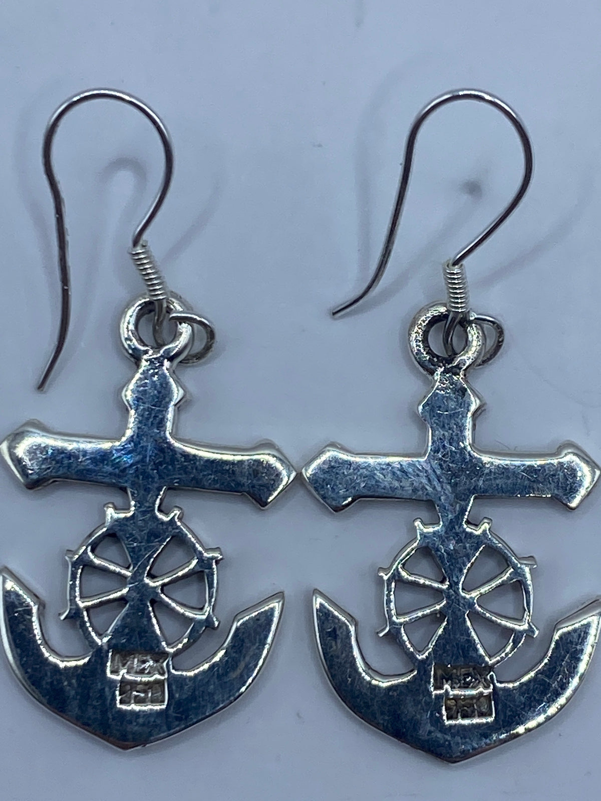 Aretes Plata 950 Ópalo de Fuego — Ancla Marinera Taxco — foto 5