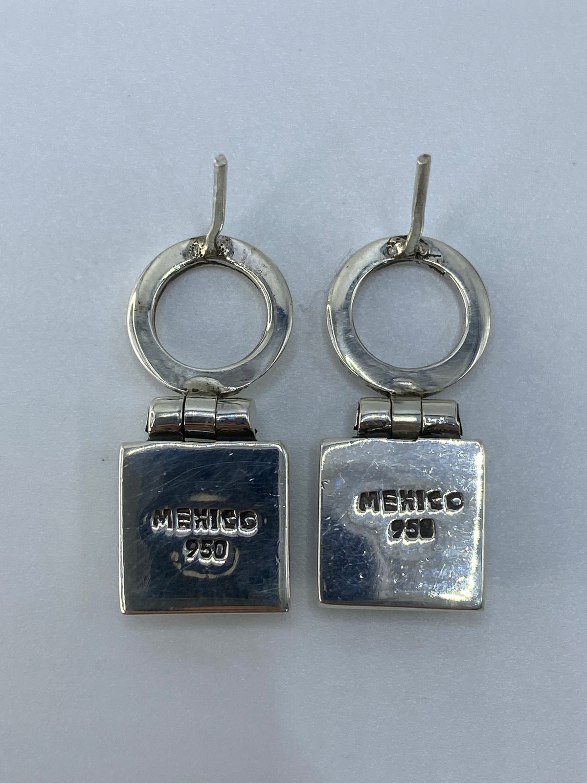 Aretes Plata Opalo de Fuego Verde — Taxco 950 — foto 5