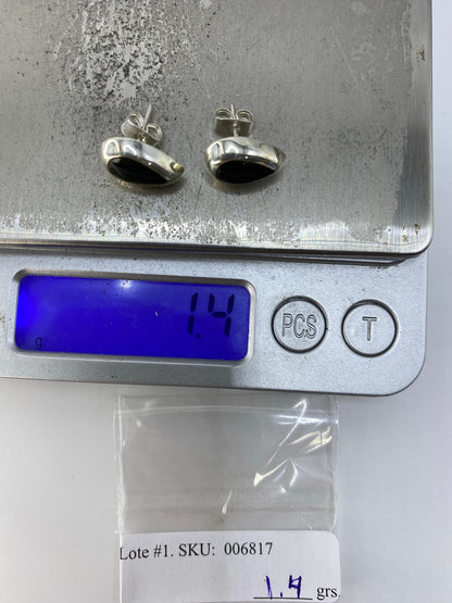 Aretes Plata Onix Negro — Taxco 925 — foto 6