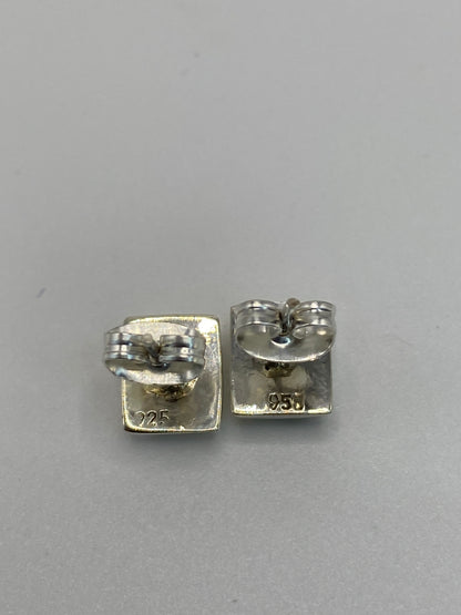 Aretes de Plata con Opalo de Fuego Verde — Taxco 950 — foto 5