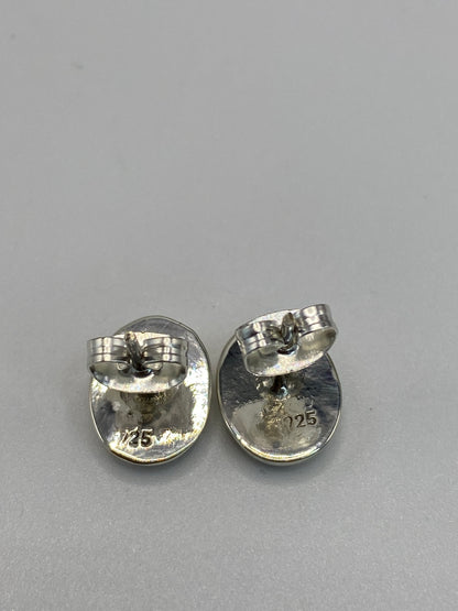 Aretes Plata Ópalo de Fuego Azul — Taxco 925 — foto 5