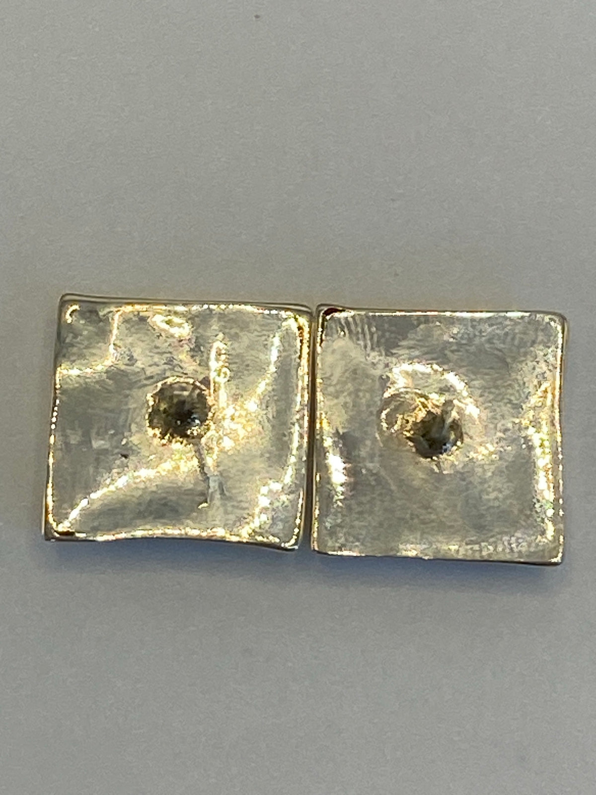 Aretes Plata Cuadrados Piedra Multicolor — Taxco — foto 5