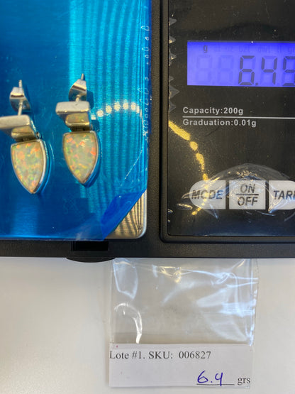 Aretes de Plata Ópalo de Fuego — Taxco 950 — foto 6