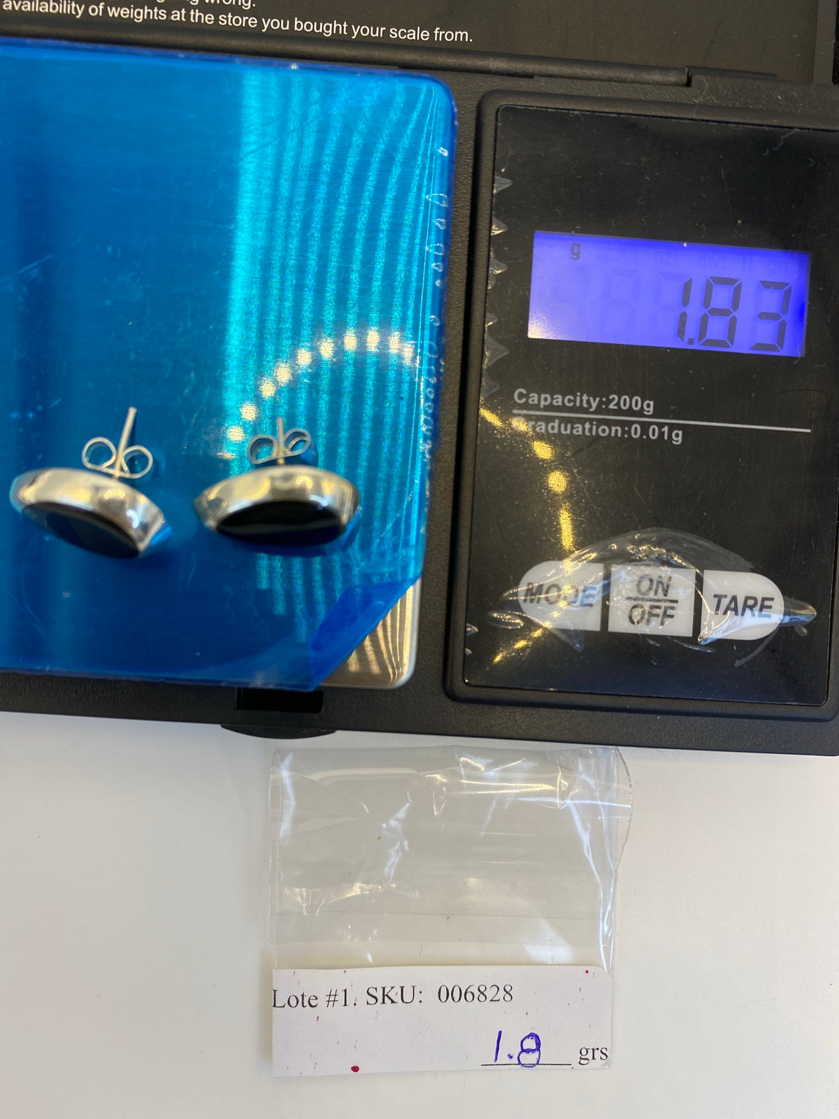 Aretes Plata Onix Negro — Taxco 925 — foto 6
