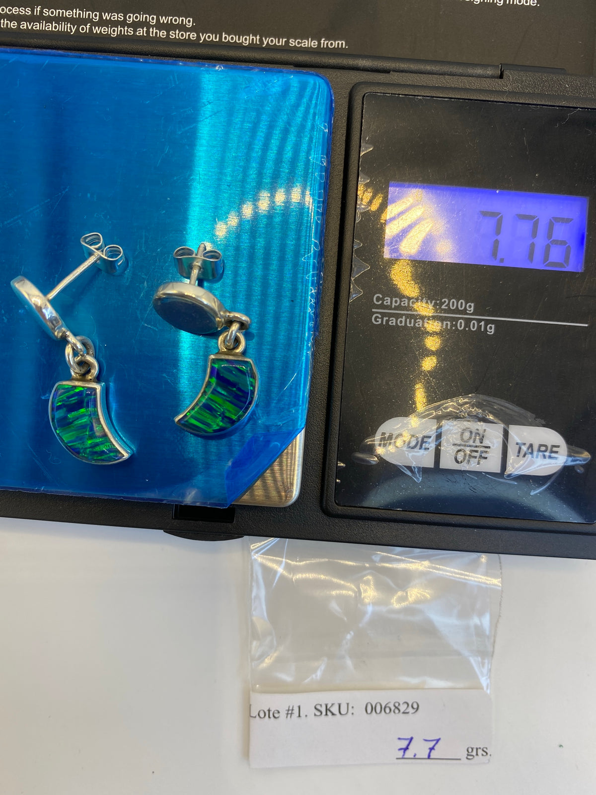 Aretes de Plata Ópalo de Fuego — Taxco 950 — foto 6