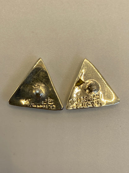 Aretes Triangulares Plata 925 con Piedra — Taxco — foto 5
