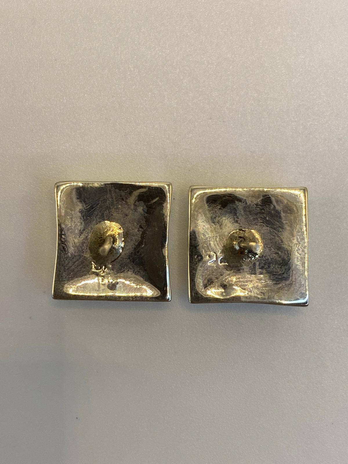 Aretes Plata Cuadrados Incrustación Multicolor — foto 5