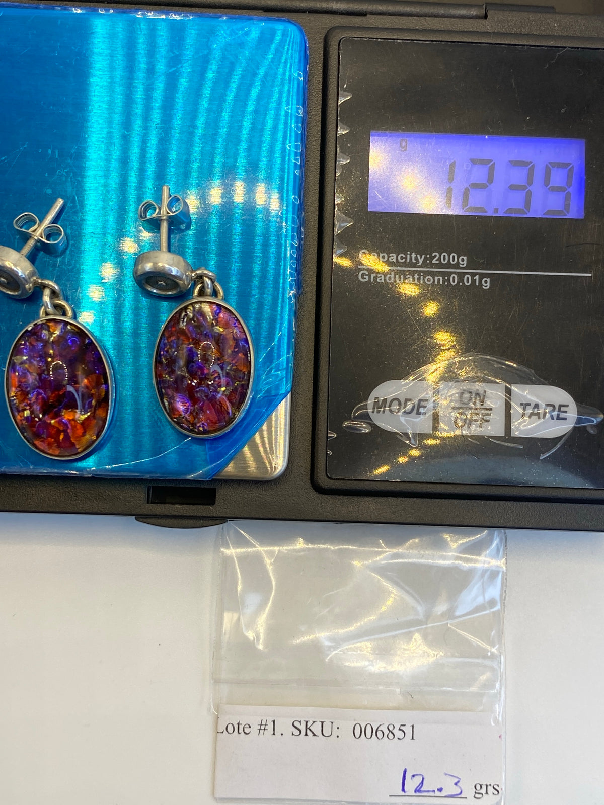 Aretes Plata Ópalo de Fuego Multicolor — Taxco 925 — foto 6