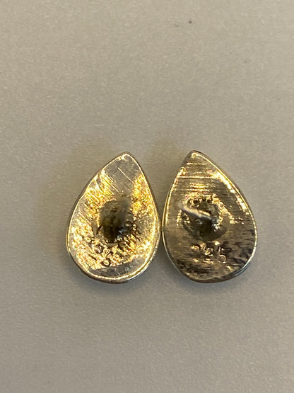 Aretes Plata Piedra Verde Olivo — Taxco 925 — foto 5