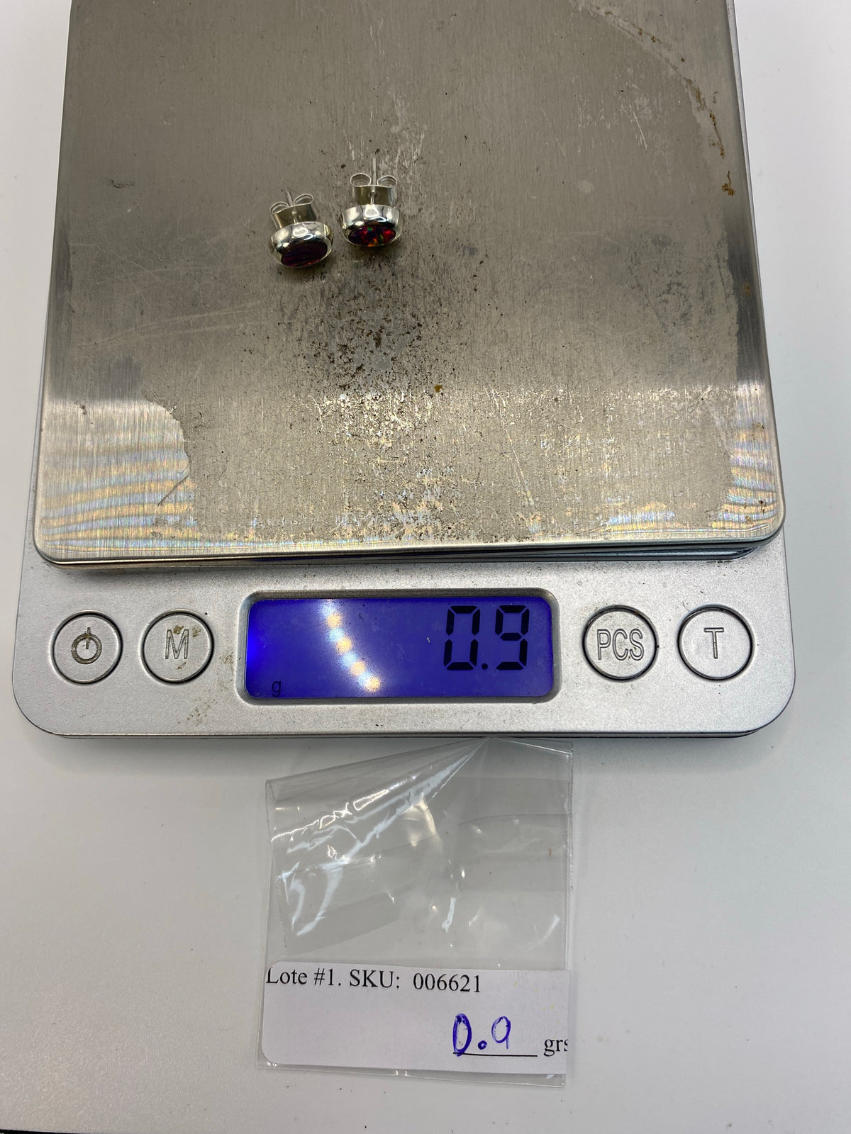 Aretes Plata 925 Ópal de Fuego Lavanda — Taxco — foto 6