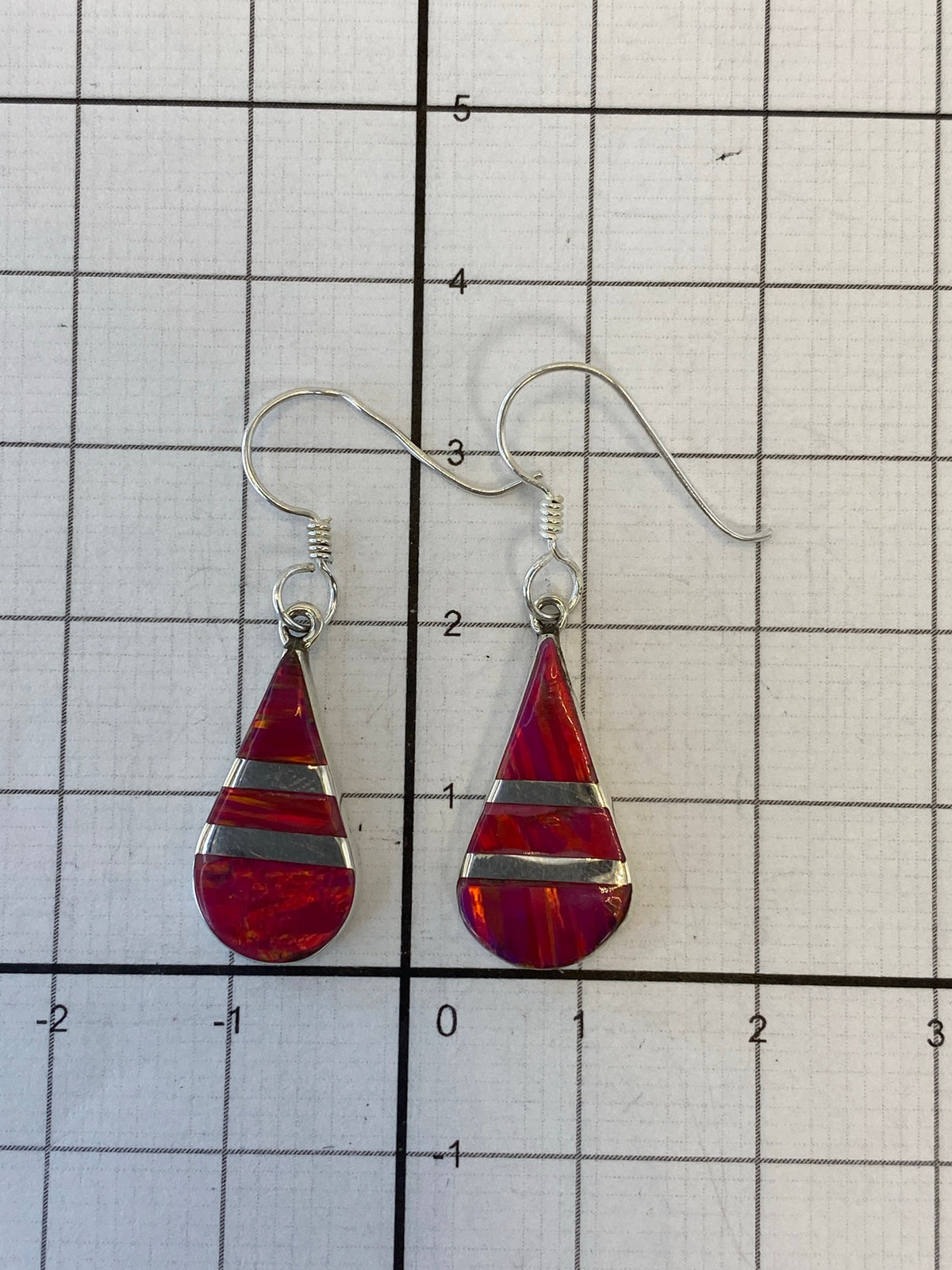 Reverse de los aretes con Quinto 950 y marcaje MEXICO grabados
