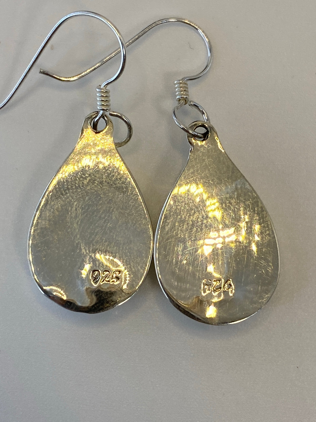 Aretes de Plata con Ópalo de Fuego Multicolor — Taxco — foto 5