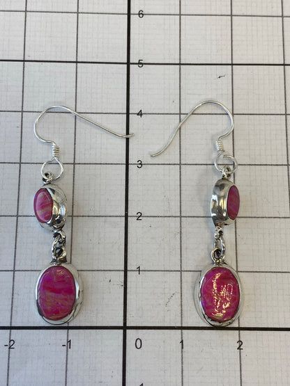 Par de aretes largos de 4 cm listos para usar, diseño elegante de Taxco
