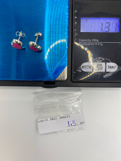 Aretes de Plata Ópalo de Fuego Rosa — Taxco 925 — foto 6