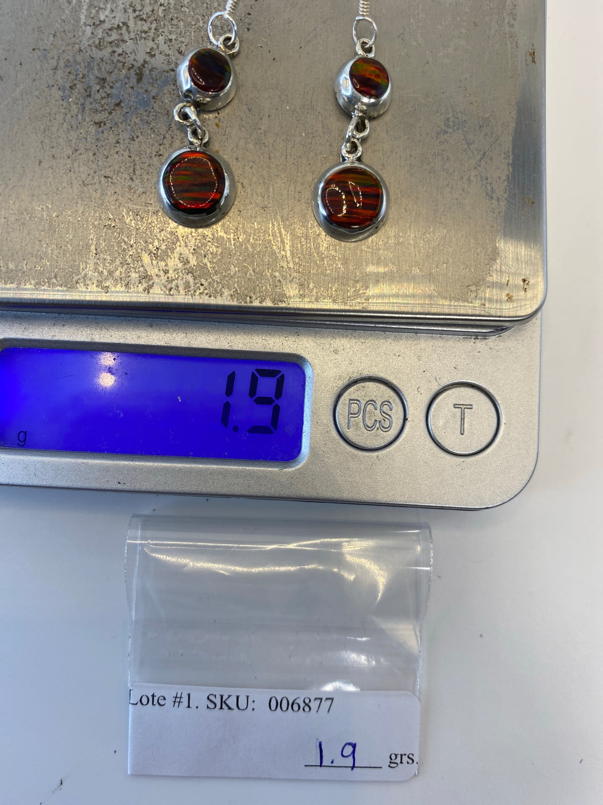 Aretes Plata Ópalo de Fuego Cascada — Taxco 925 — foto 6