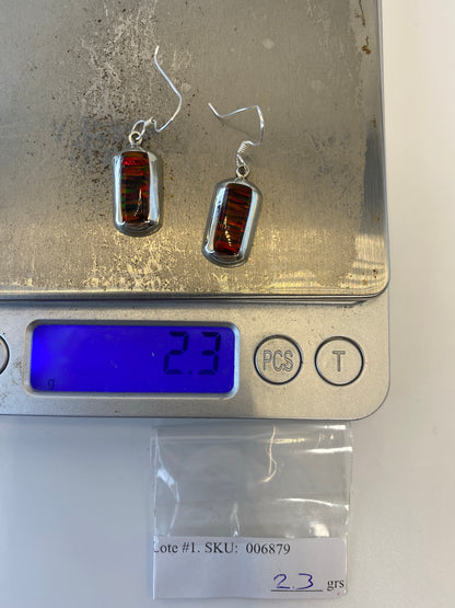 Aretes de Plata con Ópalo de Fuego — Taxco 925 — foto 6
