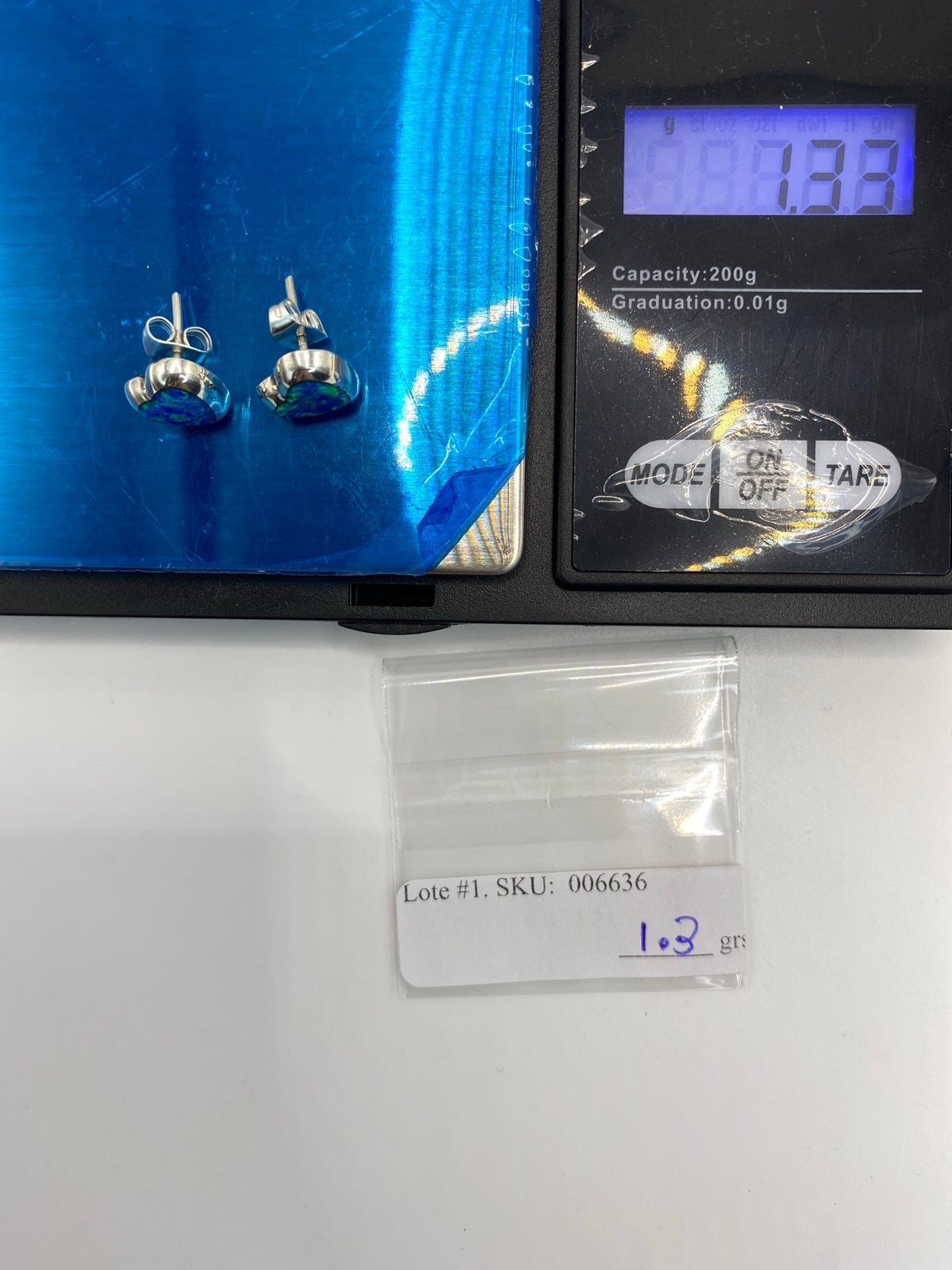 Aretes de Plata con Ópalo de Fuego — Taxco 925 — foto 6
