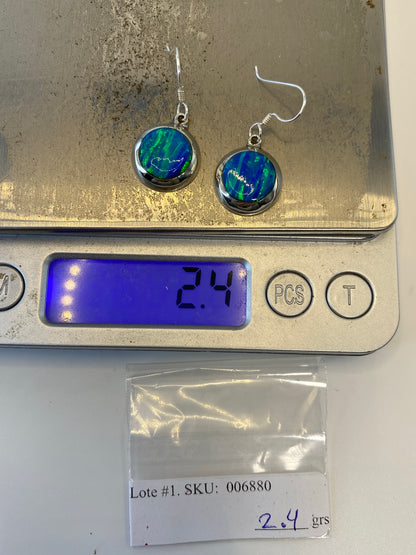 Aretes de Plata con Ópalo de Fuego — Taxco 925 — foto 6