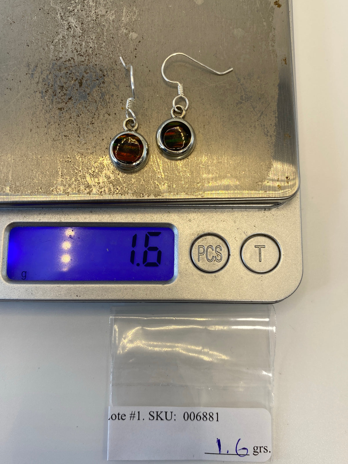 Aretes Plata 950 con Ópalo de Fuego — Taxco — foto 6