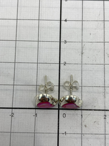 Par de aretes de ópalo de fuego con cierre de presión, listos para usar