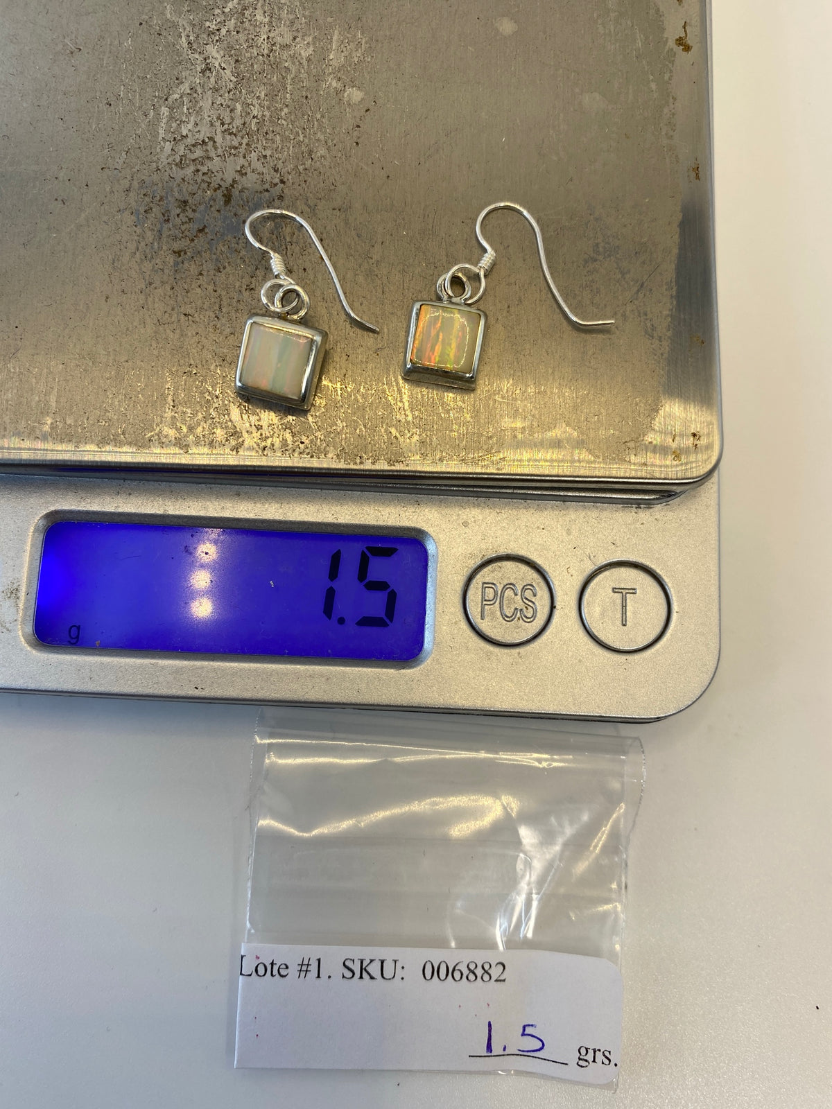 Aretes de Plata con Ópalo de Fuego — Taxco 925 — foto 6