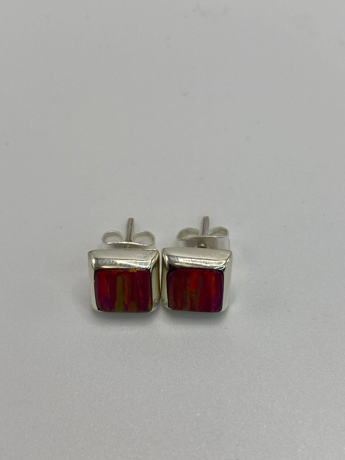 Aretes de Plata Ópalo de Fuego Rosa — Taxco 925 — foto 5