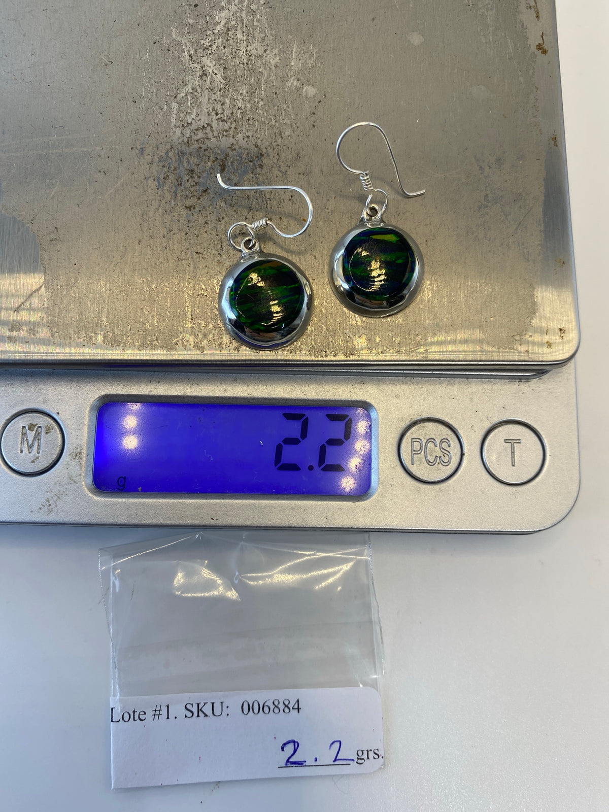 Aretes de Plata con Ópalo de Fuego — Taxco 925 — foto 6