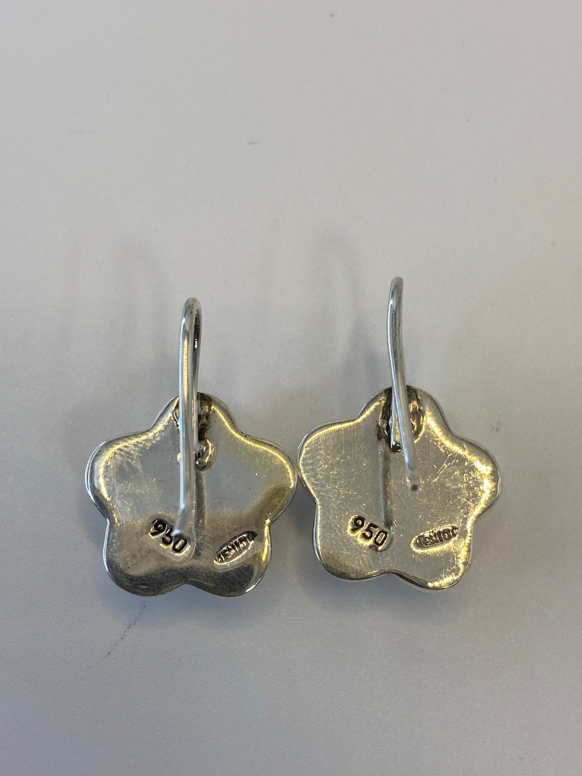 Aretes de Plata Flor con Ópalo de Fuego — Taxco 950 — foto 5