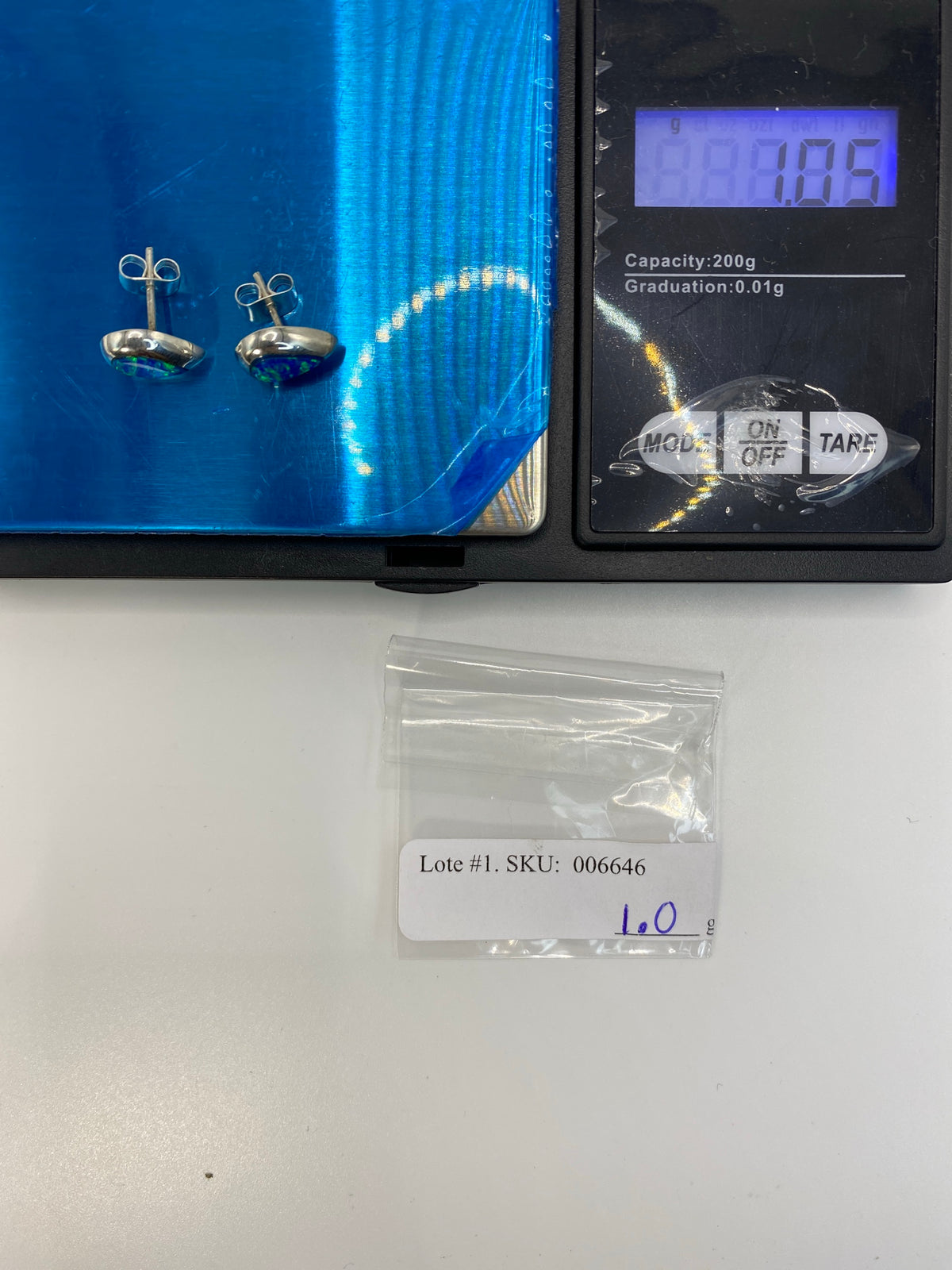 Aretes de Plata con Ópalo de Fuego — Taxco 925 — foto 6