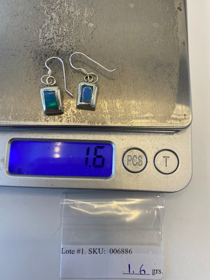 Aretes Plata 925 Ópalo de Fuego Multicolor — Taxco — foto 6
