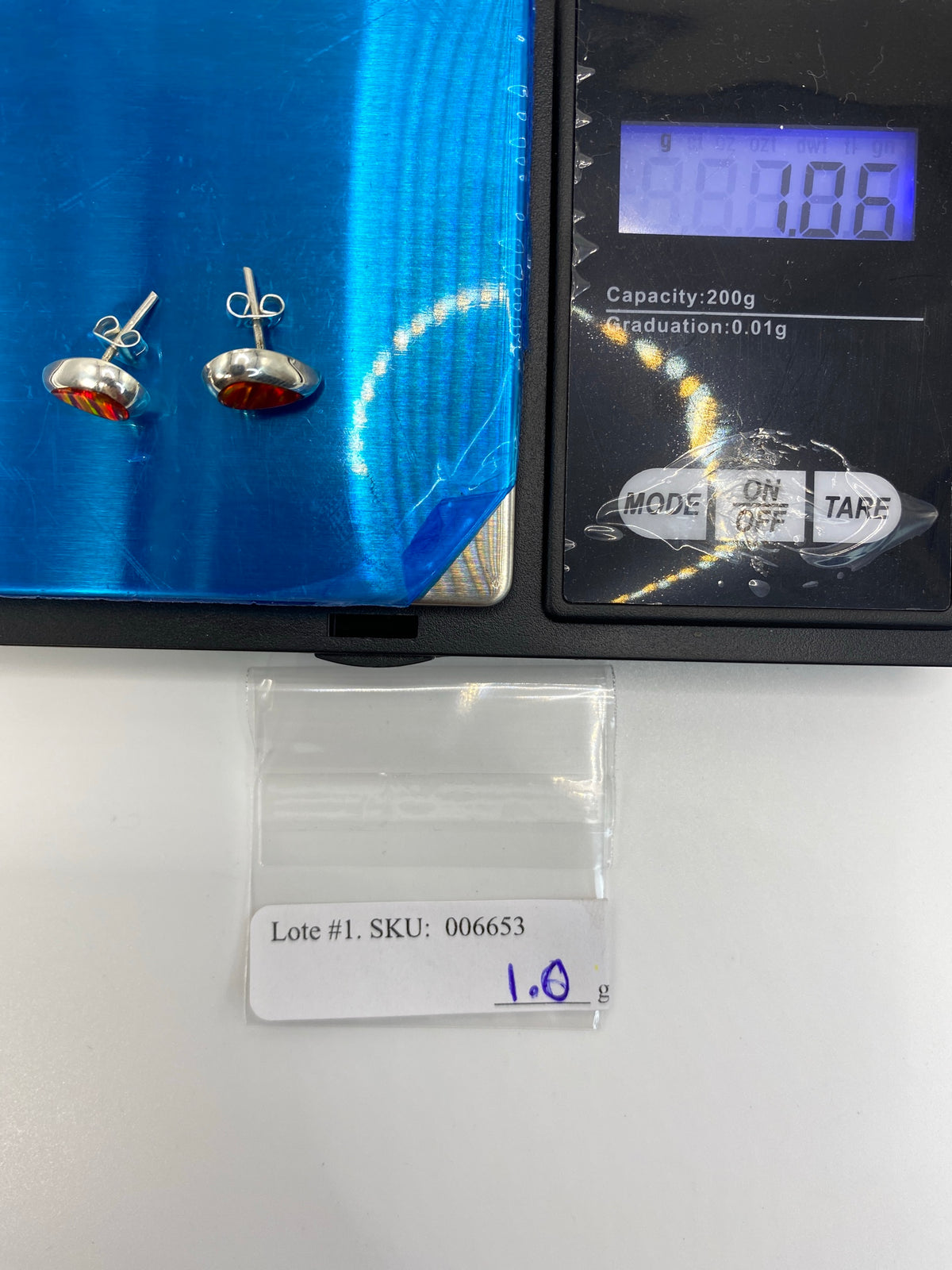 Aretes de Plata Ópalo de Fuego — Taxco 925 — foto 6