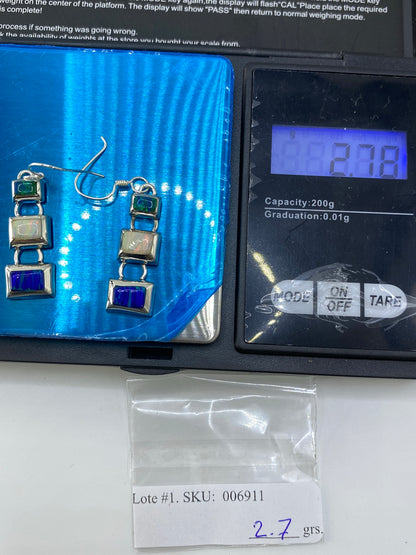 Aretes de Plata Ópalo de Fuego — Taxco 925 — foto 6