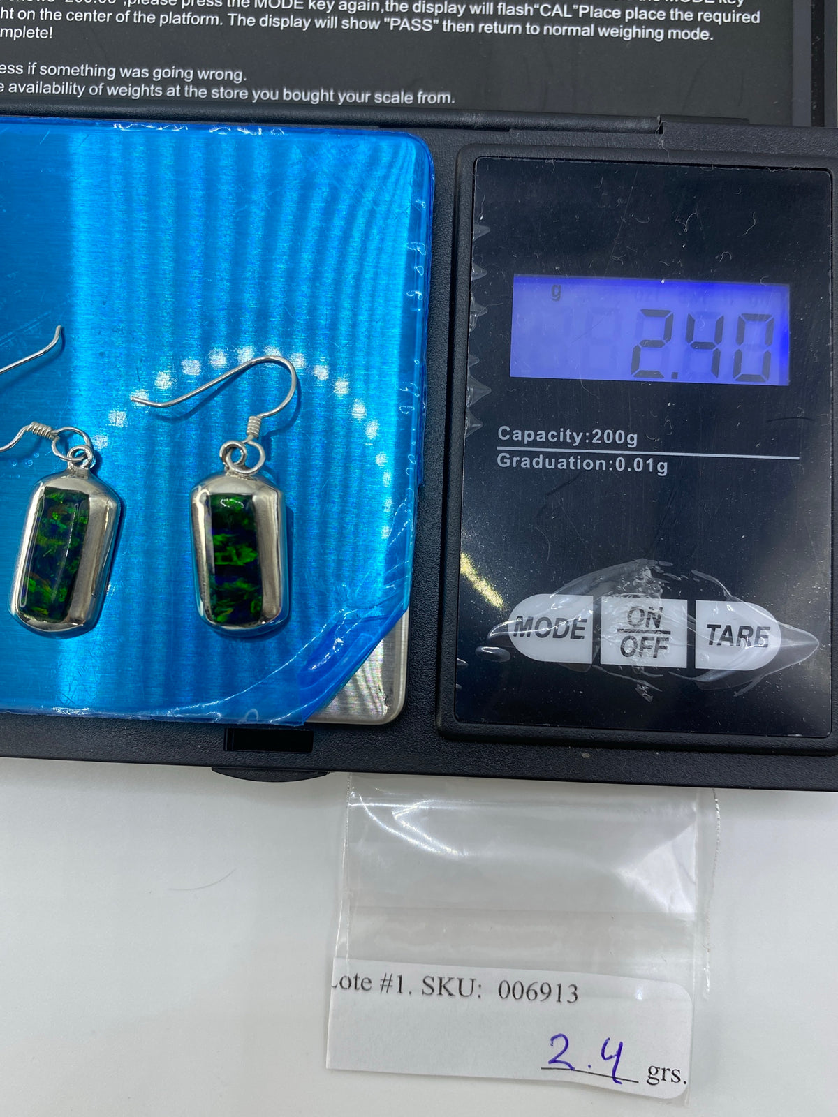 Aretes Plata Ópalo de Fuego Verde — Taxco 925 — foto 6