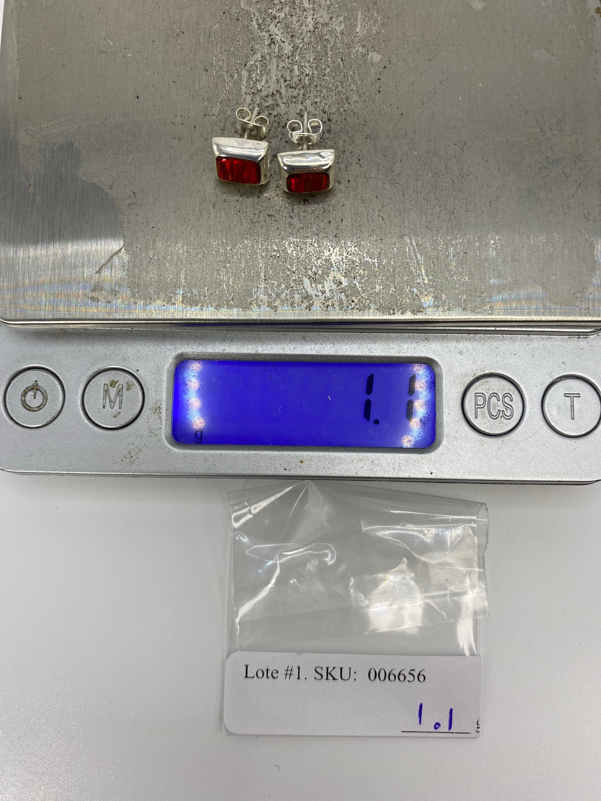 Aretes Plata 925 Ópalo de Fuego Rojo — Taxco — foto 6