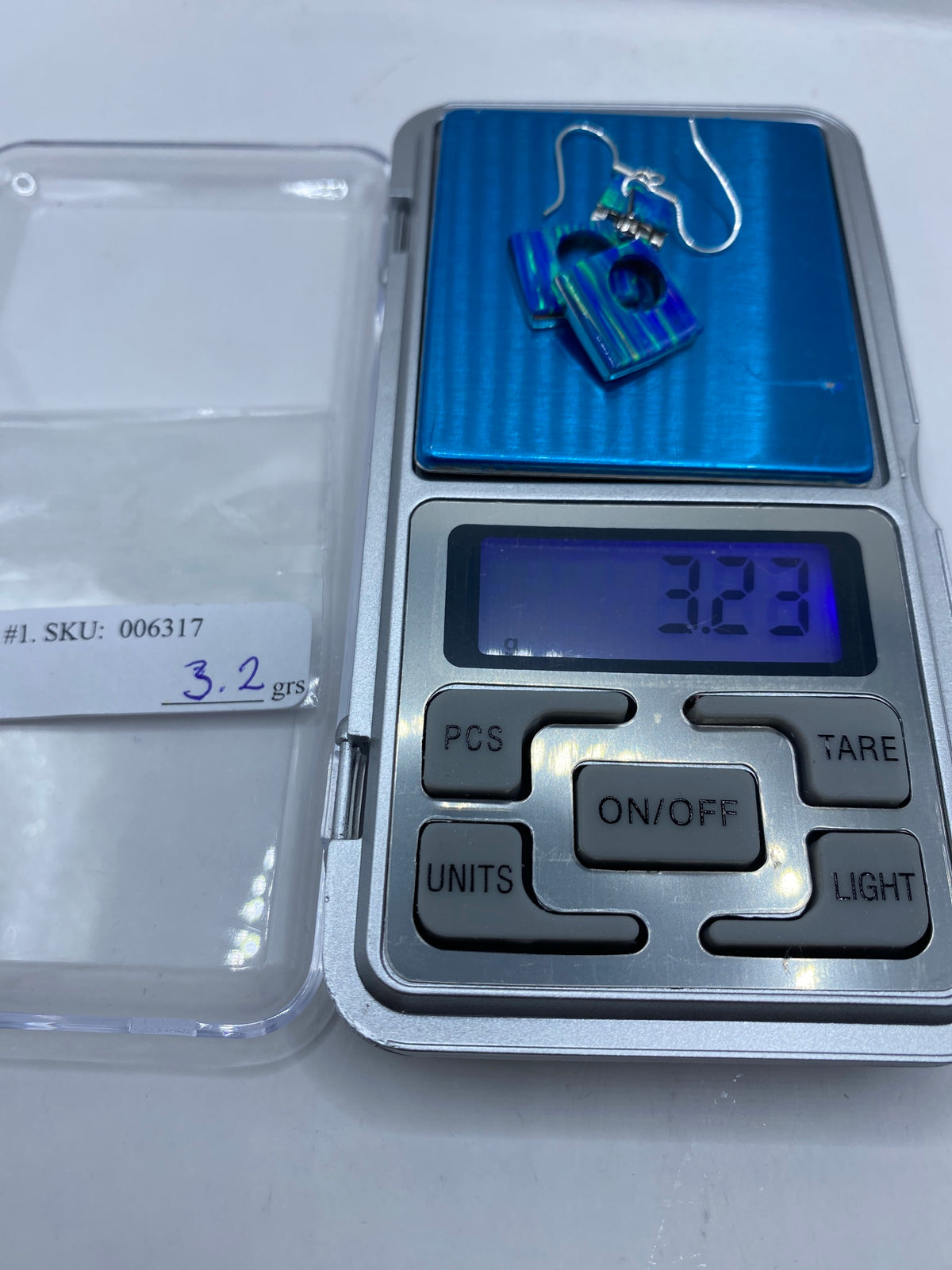 Aretes Plata 950 Opalo de Fuego Azul - Taxco — foto 6