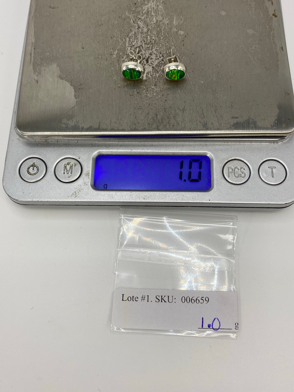 Aretes de Plata Ópalo de Fuego Verde — Taxco 925 — foto 6