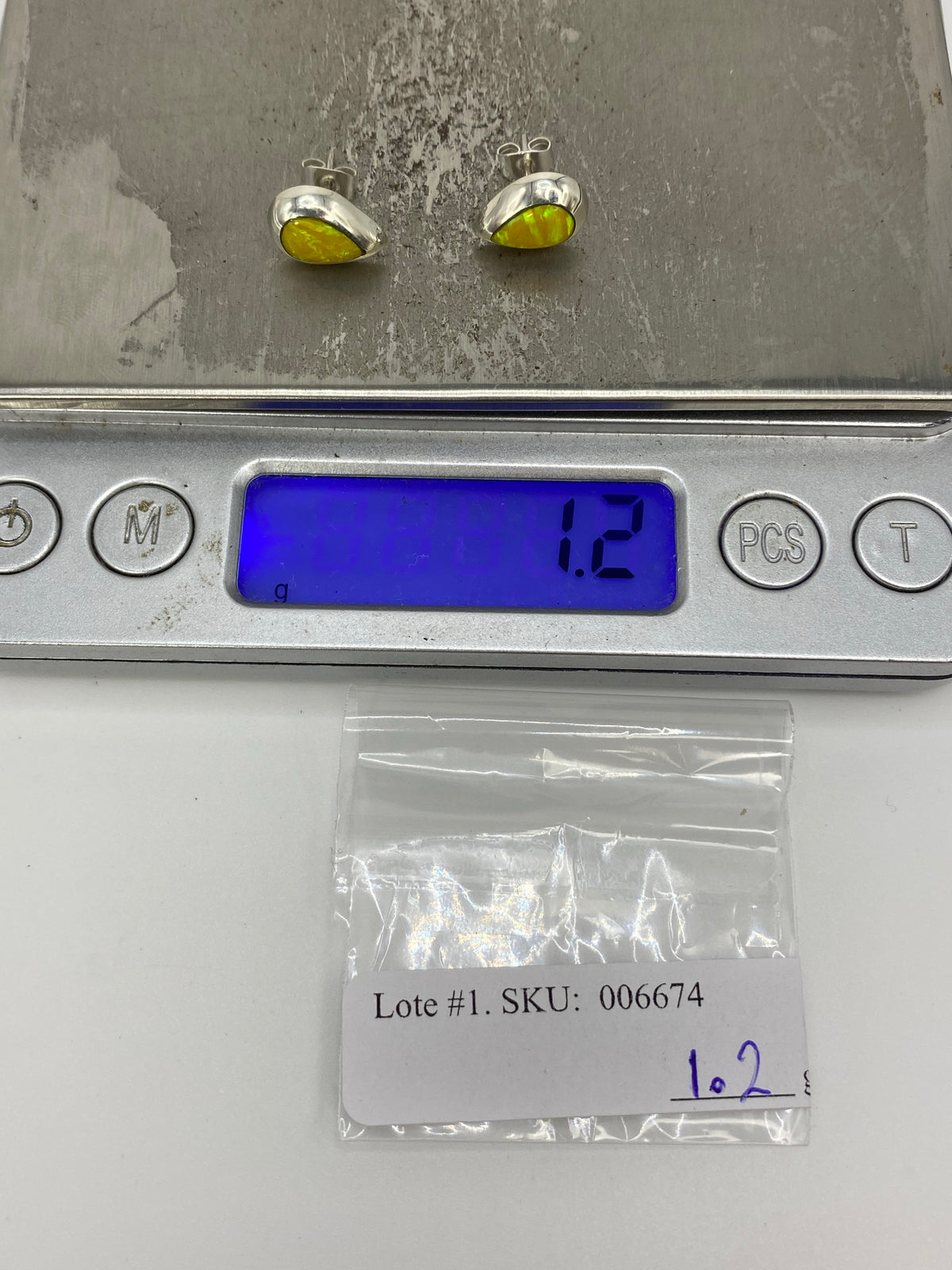 Aretes de Plata Ópalo de Fuego — Taxco 925 — foto 6