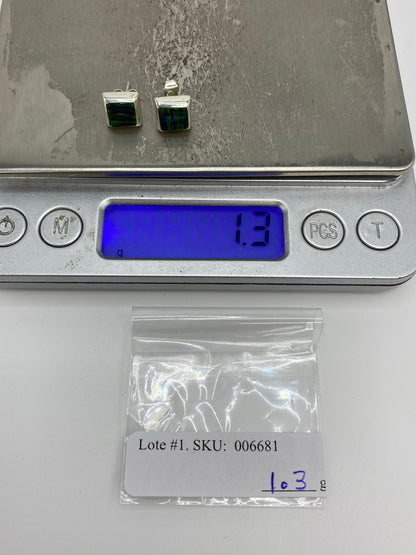 Aretes de Plata Ópalo de Fuego Verde — Taxco 925 — foto 6