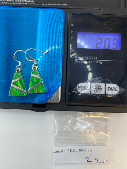 Aretes de Plata con Ópalo de Fuego — Taxco 950 — foto 6