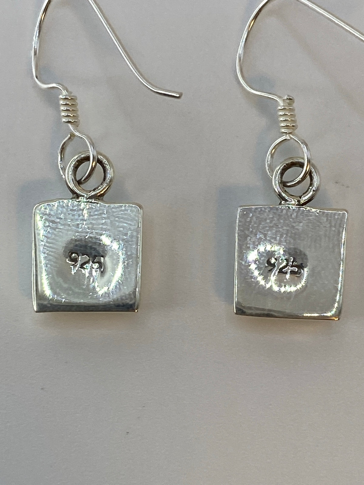 Aretes Plata Ópalo de Fuego Cuadrados — Taxco 925 — foto 5