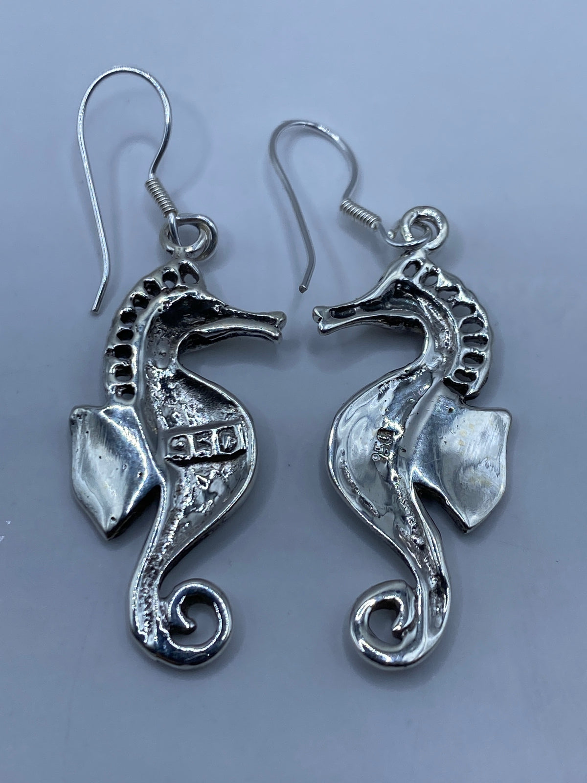 Aretes Caballito de Mar Plata Opalo Fuego — Taxco 950 — foto 5