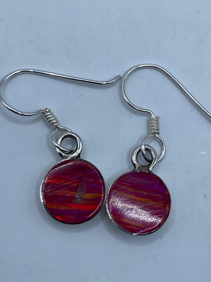 Aretes Plata Ópalo de Fuego Rosa — Taxco 925 — foto 5