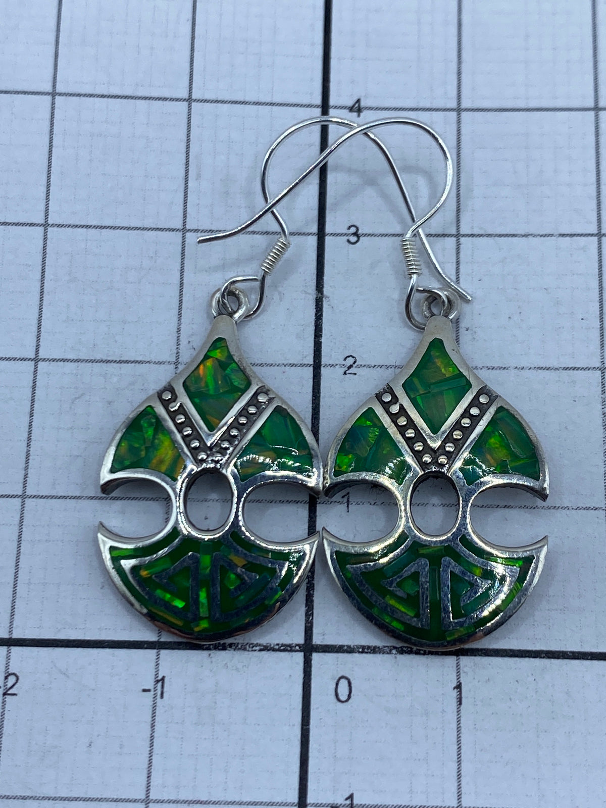 Aretes de plata pura 950 con certificado Quinto visible