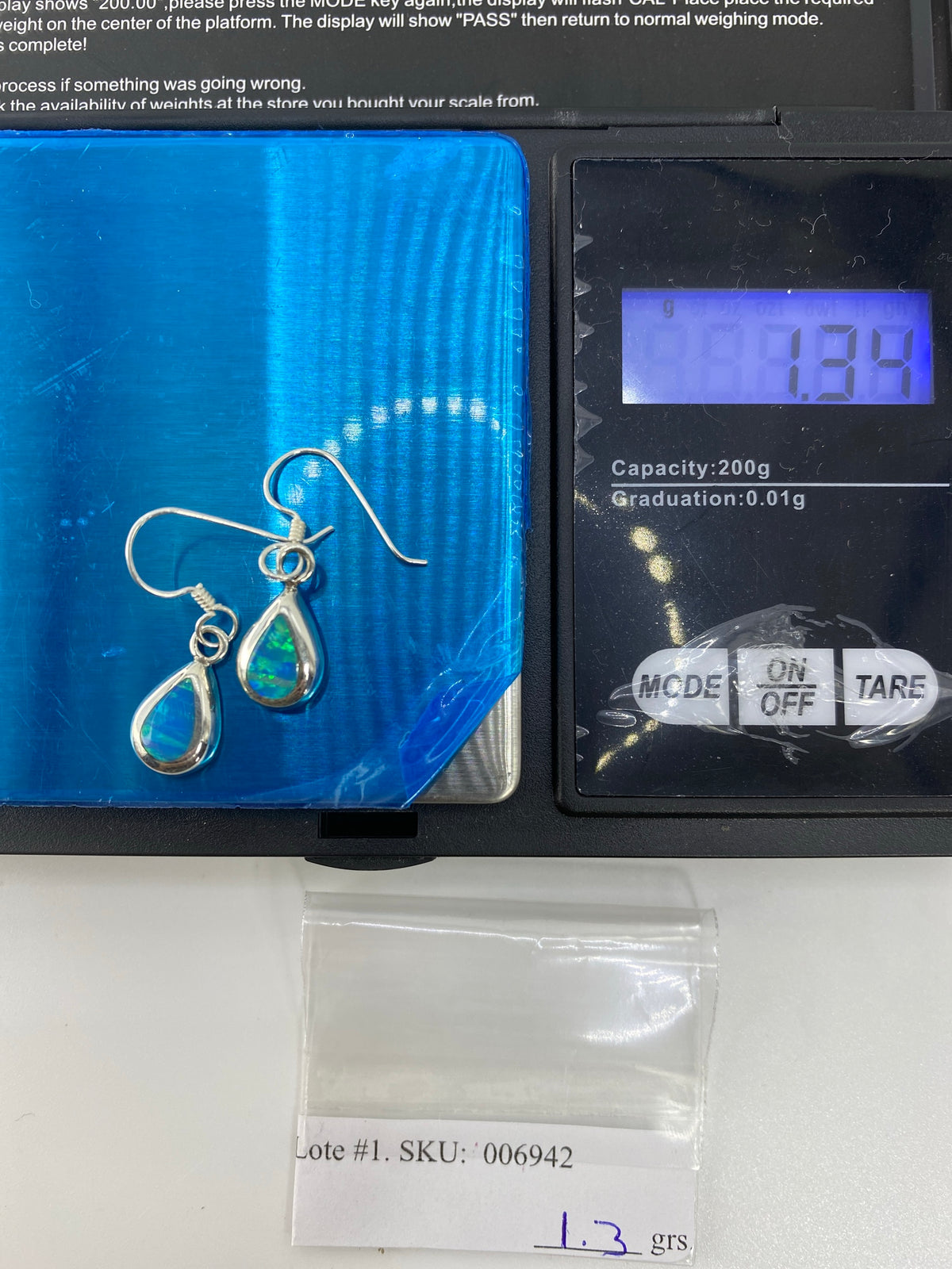 Aretes de Plata con Opalo de Fuego — Taxco 925 — foto 6