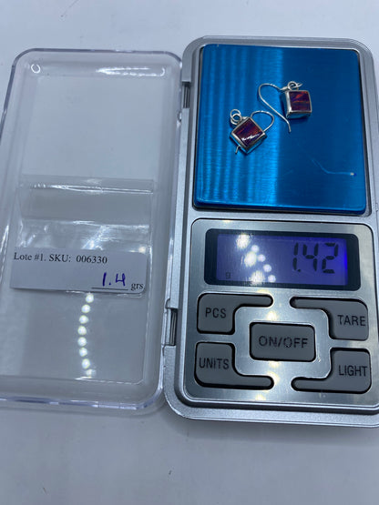 Aretes Plata con Ópalo de Fuego Morada — Taxco 925 — foto 6